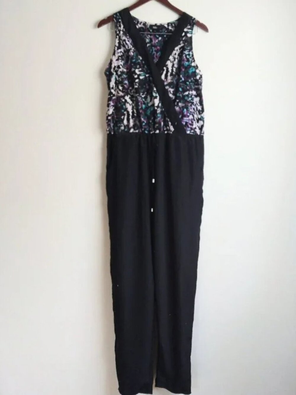 NWT Medium Mossimo black animal print jumpsuit
